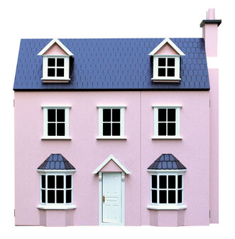 Pippin Cottage poppenhuis, Poppenhuis met zolder en erkers, Streets Ahead Pippin Cottage, Twee verdiepingen poppenhuis MDF, Fla