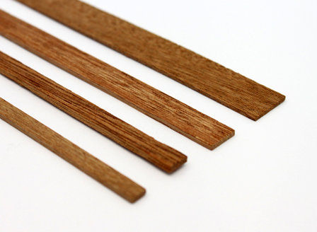 Mansonia houten latjes 500 lang - www.hobby-en-modelbouw.nl
