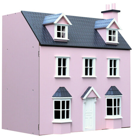 Pippin Cottage poppenhuis, Poppenhuis met zolder en erkers, Streets Ahead Pippin Cottage, Twee verdiepingen poppenhuis MDF, Fla