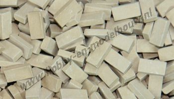 Donkerbeige steen 1:87. Afm.: 2,8 x 1,3 x 0,8 mm